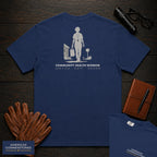 Community Health Worker embroidered t-shirt in True Navy, Neighborhood Visit (Female)
