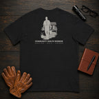 Community Health Worker t-shirt in Black, Neighborhood Visit (Male)
