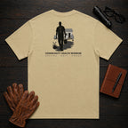 Community Health Worker t-shirt in Khaki, Neighborhood Visit (Male)