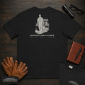 Community Health Worker embroidered t-shirt in Black, Neighborhood Visit (Male)