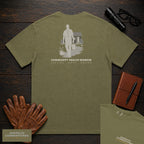 Community Health Worker embroidered t-shirt in Hemp, Neighborhood Visit (Male)