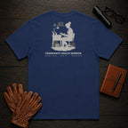 Community Health Worker t-shirt in True Navy, Referral Binder (Female)