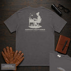 Community Health Worker embroidered t-shirt in Graphite, Referral Binder (Female)
