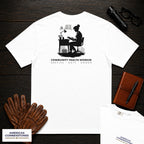Community Health Worker embroidered t-shirt in White, Referral Binder (Female)