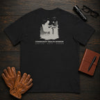 Community Health Worker t-shirt in Black, Referral Binder (Male)