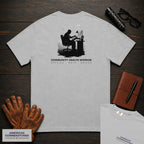 Community Health Worker embroidered t-shirt in Granite, Referral Binder (Male)