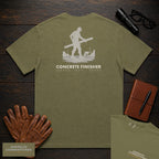 Concrete Finisher embroidered t-shirt in Hemp, Screeding Level (Male)