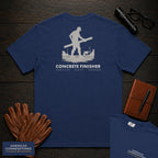 Concrete Finisher embroidered t-shirt in True Navy, Screeding Level (Male)