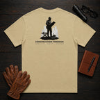 Construction Foreman t-shirt in Khaki, Reading the Plans (Male)