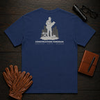 Construction Foreman t-shirt in True Navy, Reading the Plans (Male)