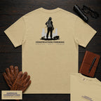 Construction Foreman embroidered t-shirt in Khaki, Radio Check-In (Female)