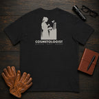 Cosmetologist T-Shirt | Standard Back Print | Mixing the Color (Female) — Black