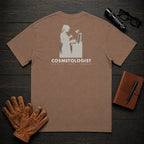 Cosmetologist T-Shirt | Standard Back Print | Mixing the Color (Female) — Espresso