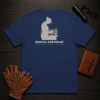 Dental Assistant T-Shirt | Standard Back Print | Tray Setup (Female) — True Navy