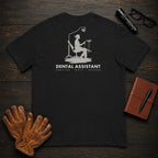 Dental Assistant t-shirt in Black, Chairside Suction (Female)
