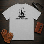 Dental Assistant t-shirt in Granite, Chairside Suction (Female)