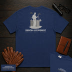 Dental Hygienist embroidered t-shirt in True Navy, Brushing Demonstration (Male)