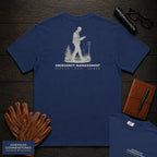 Emergency Management embroidered t-shirt in True Navy, Field Damage Walk (Male)