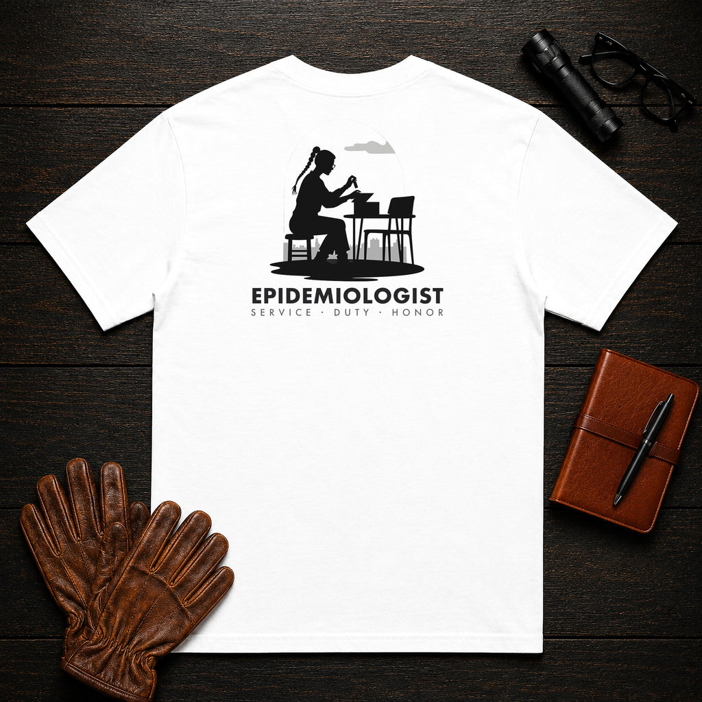 Epidemiologist t-shirt in White, Clinic Collection (Female)