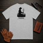 Farmer t-shirt in Granite, Examining the Crop (Female)