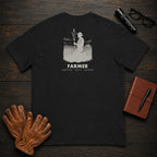Farmer t-shirt in Black, Examining the Crop (Male)