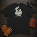 Farmer t-shirt in Black, Checking the Tractor (Female)