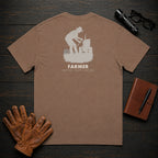 Farmer t-shirt in Espresso, Checking the Tractor (Female)