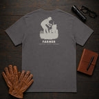 Farmer t-shirt in Graphite, Checking the Tractor (Female)