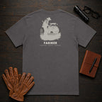 Farmer t-shirt in Graphite, Checking the Tractor (Male)
