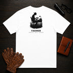 Farmer t-shirt in White, Reviewing the Ledger (Male)