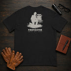 Firefighter t-shirt in Black, Hose Roll (Female)