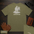 Firefighter embroidered t-shirt in Hemp, Hose Roll (Female)