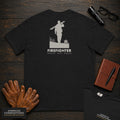 Firefighter embroidered t-shirt in Black, Ladder Carry (Male)