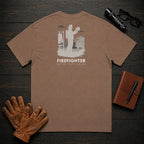 Firefighter t-shirt in Espresso, Helmet Check (Female)