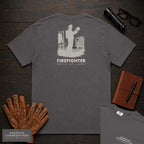 Firefighter embroidered t-shirt in Graphite, Helmet Check (Female)