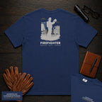 Firefighter embroidered t-shirt in True Navy, Helmet Check (Female)