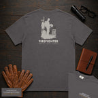 Firefighter embroidered t-shirt in Graphite, Helmet Check (Male)