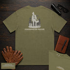 Kindergarten Teacher embroidered t-shirt in Hemp, Setting up center (Female)