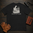 Language Arts Teacher T-Shirt | Standard Back Print | Grading essays (Female) — Black