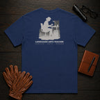 Language Arts Teacher T-Shirt | Standard Back Print | Grading essays (Female) — True Navy