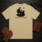 Language Arts Teacher t-shirt in Khaki, Grading essays (Male)