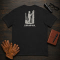 Librarian T-Shirt | Standard Back Print | Shelving Books (Female) — Black