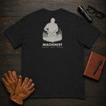 Machinist t-shirt in Black, Measuring a Part (Male)