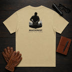 Machinist t-shirt in Khaki, Measuring a Part (Male)