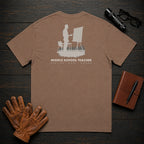 Middle School Teacher T-Shirt | Standard Back Print | Introducing lesson (Male) — Espresso