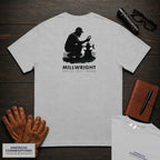 Millwright T-Shirt | Statement Embroidered Front + Back Print | Dial Indicator Check (Male) — Granite