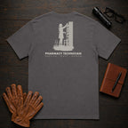 Pharmacy Technician T-Shirt | Standard Back Print | Stock Shelves (Female) — Graphite