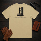 Pharmacy Technician T-Shirt | Standard Back Print | Stock Shelves (Female) — Khaki