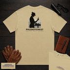 Phlebotomist T-Shirt | Statement Embroidered Front + Back Print | Labeling Tubes (Female) — Khaki