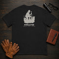Pipelayer T-Shirt | Standard Back Print | Checking the Grade (Female) — Black